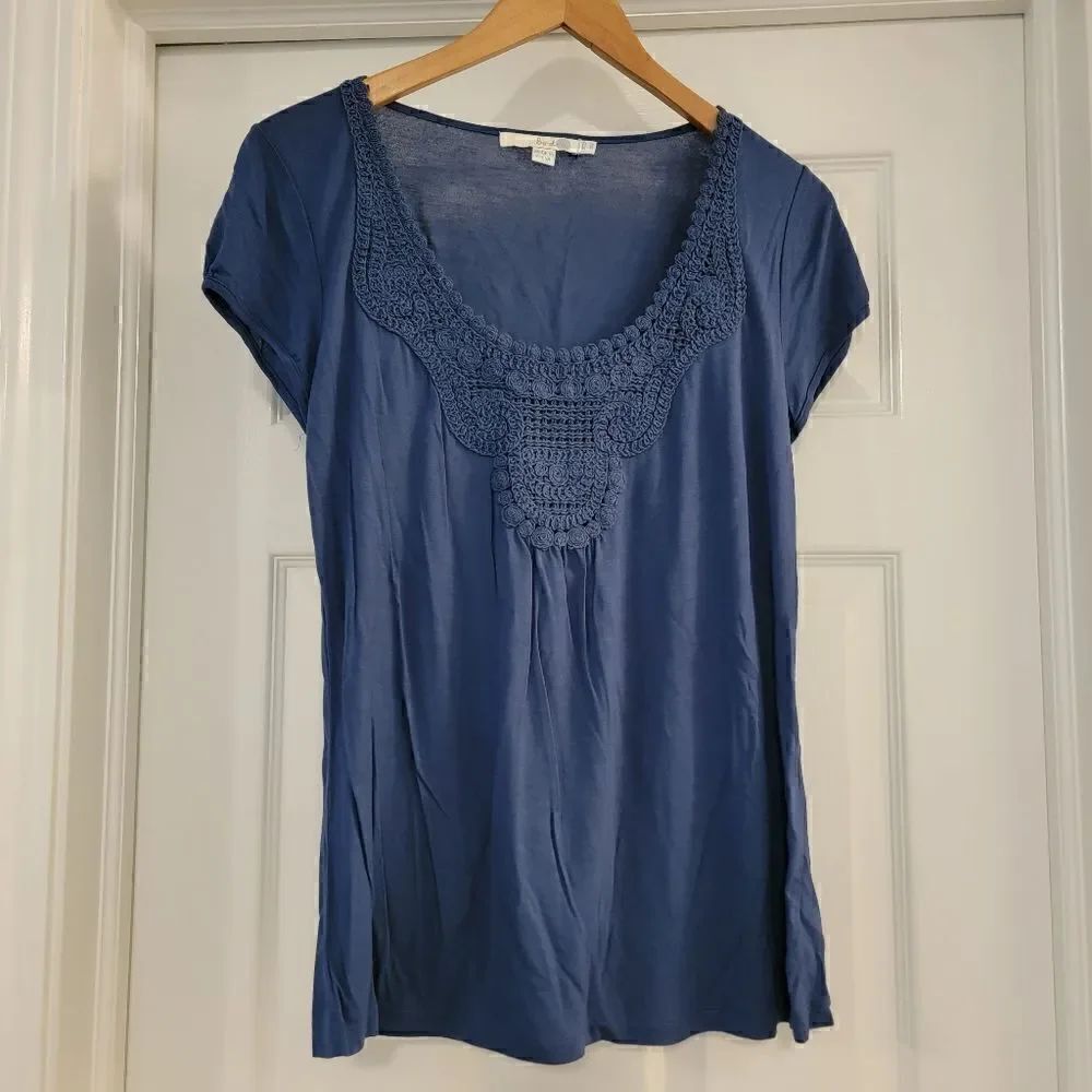 Boden knit tee navy siena size 6